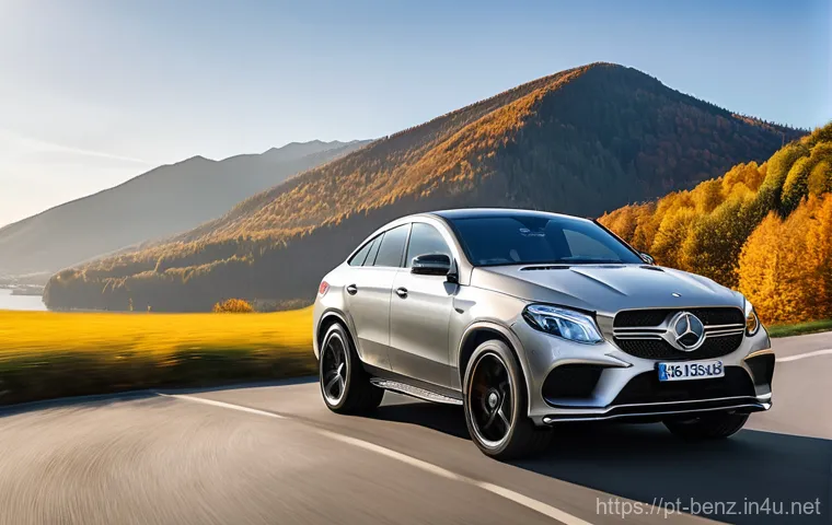 벤츠 GLE 쿠페의 최신 옵션 - **Luxurious High-Tech Interior at Night**
    A close-up, wide-angle view of the opulent interior of...